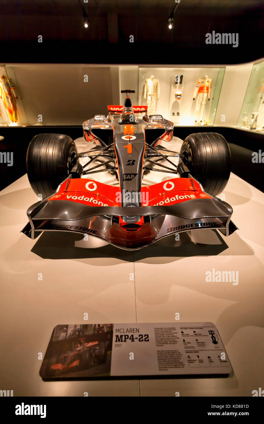 Mclaren MP4-22 of F1 with which competed Fernando Alonso in year 2007 ...