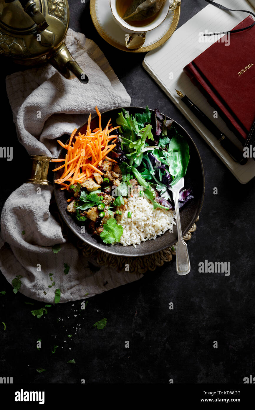 Lunch Salad Bowls Stock Photo Alamy