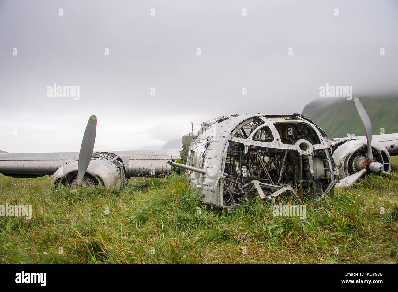 One of only two remaining known B24 wrecks on Atka Island, Aleutian