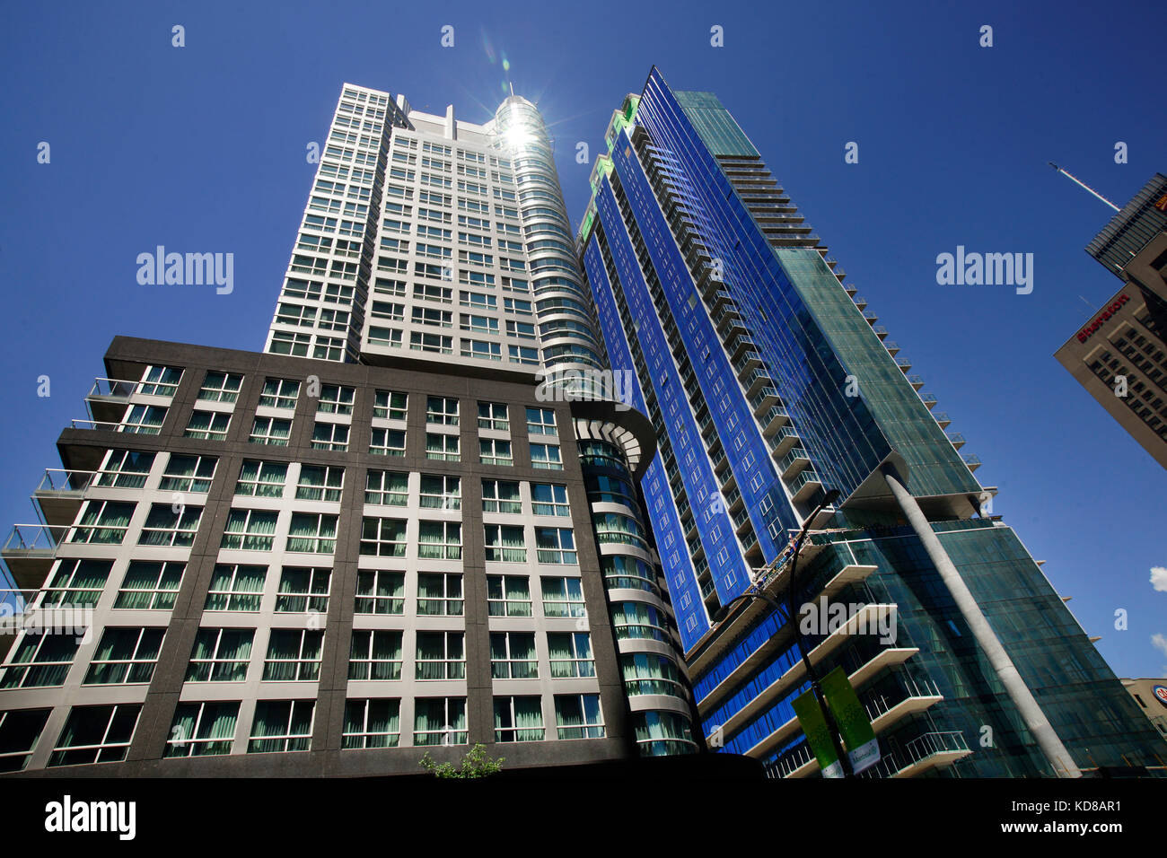 Downtown glass skyscrapers hi-res stock photography and images - Alamy