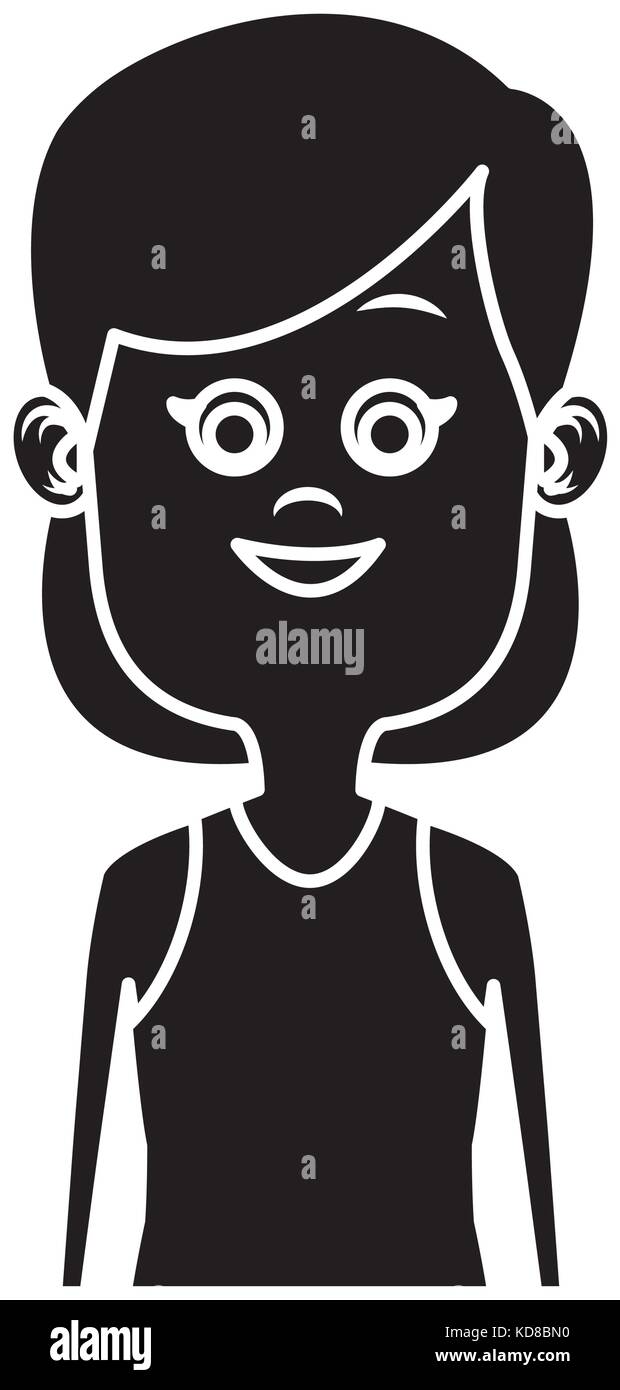 Cute girl cartoon icon vector illustration graphic design Stock Vector ...