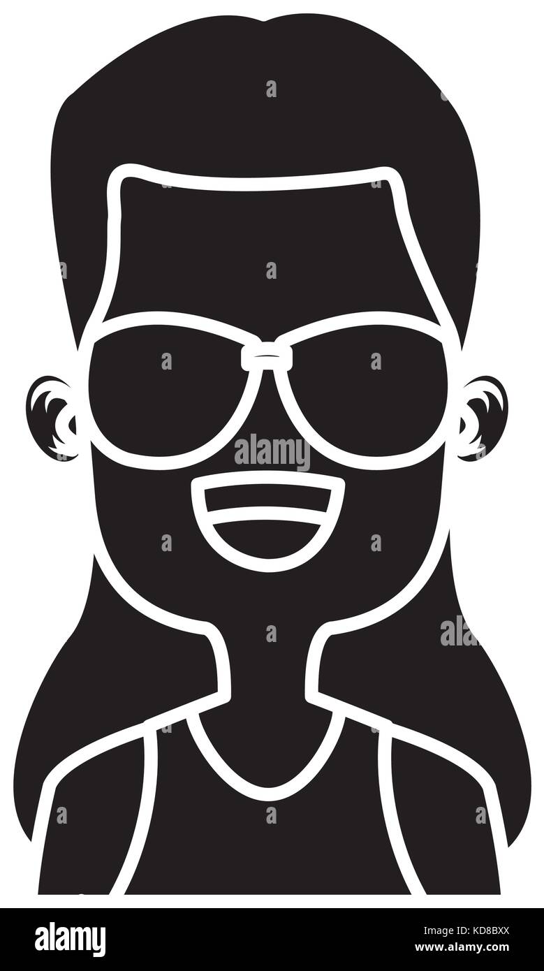 Girl with sunglasses Stock Vector Image & Art Alamy