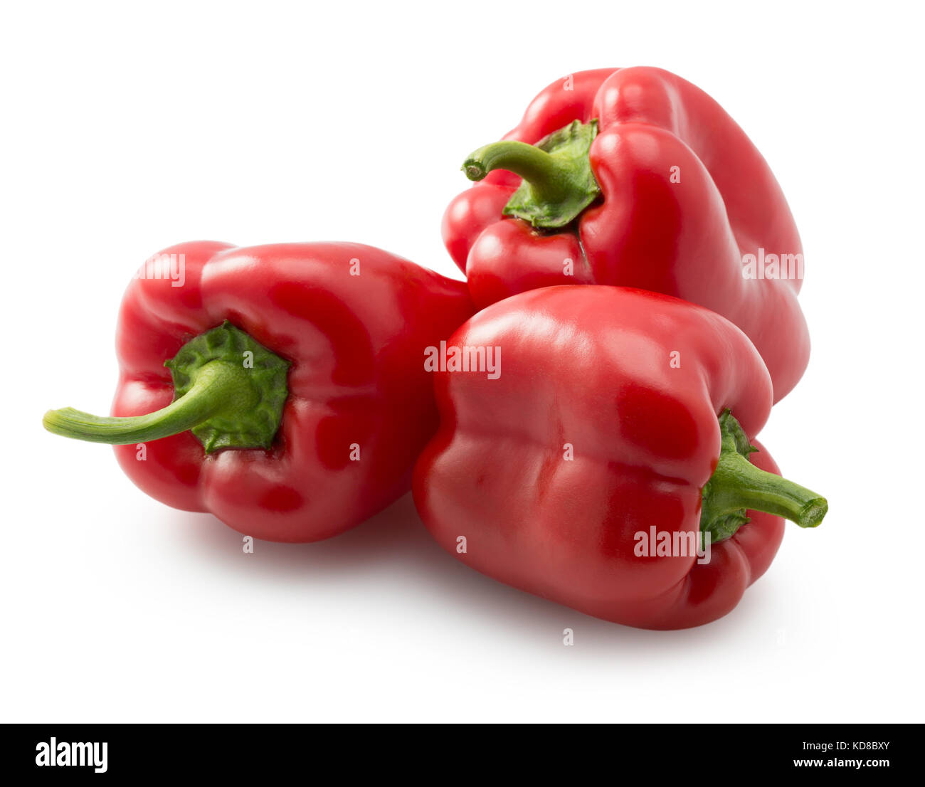 red peppers isolated on a white background Stock Photo - Alamy