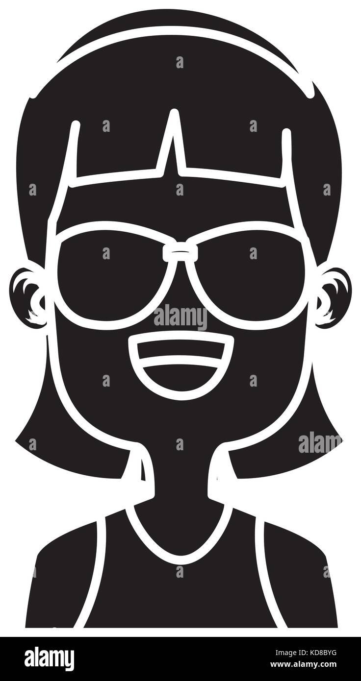 Girl with sunglasses Stock Vector Image & Art Alamy
