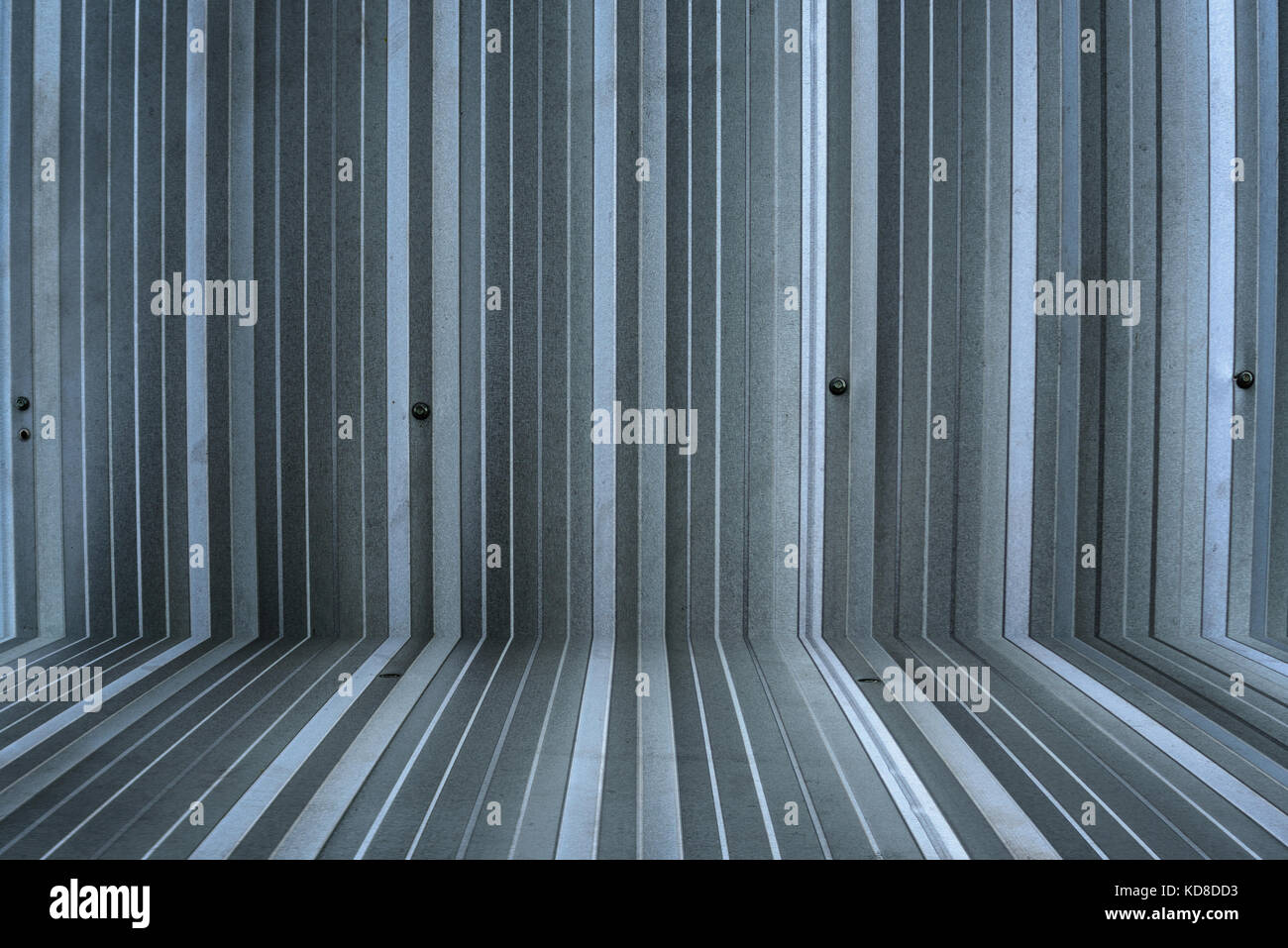 silver metal sheet wall, aluminium corrugate wall background and texture.  for put product presentation Stock Photo - Alamy