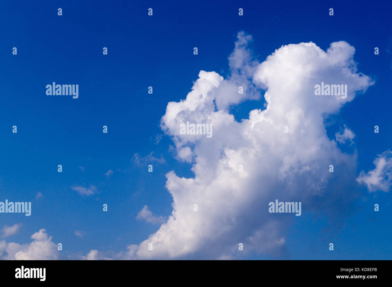 bright blue sky with clouds and sun. cumulus, background, weather Stock ...