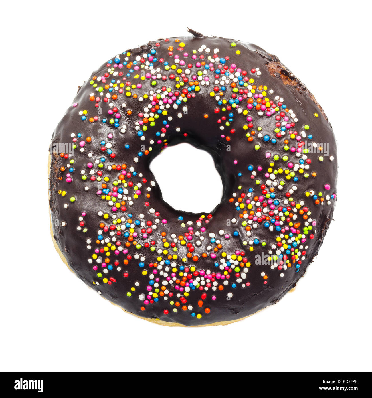 delicious chocolate donut isolated on white background Stock Photo - Alamy