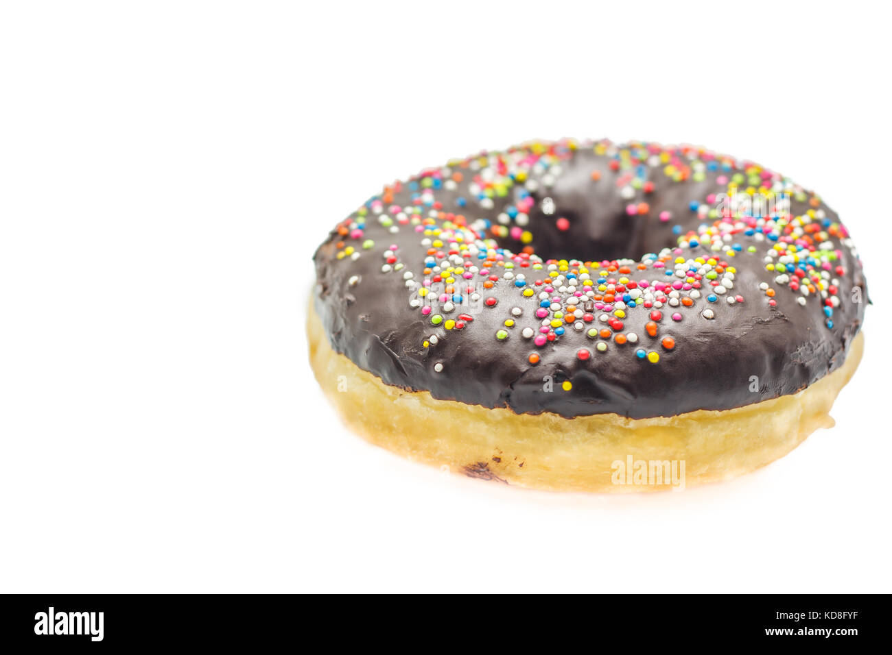 delicious chocolate donut isolated on white background Stock Photo - Alamy