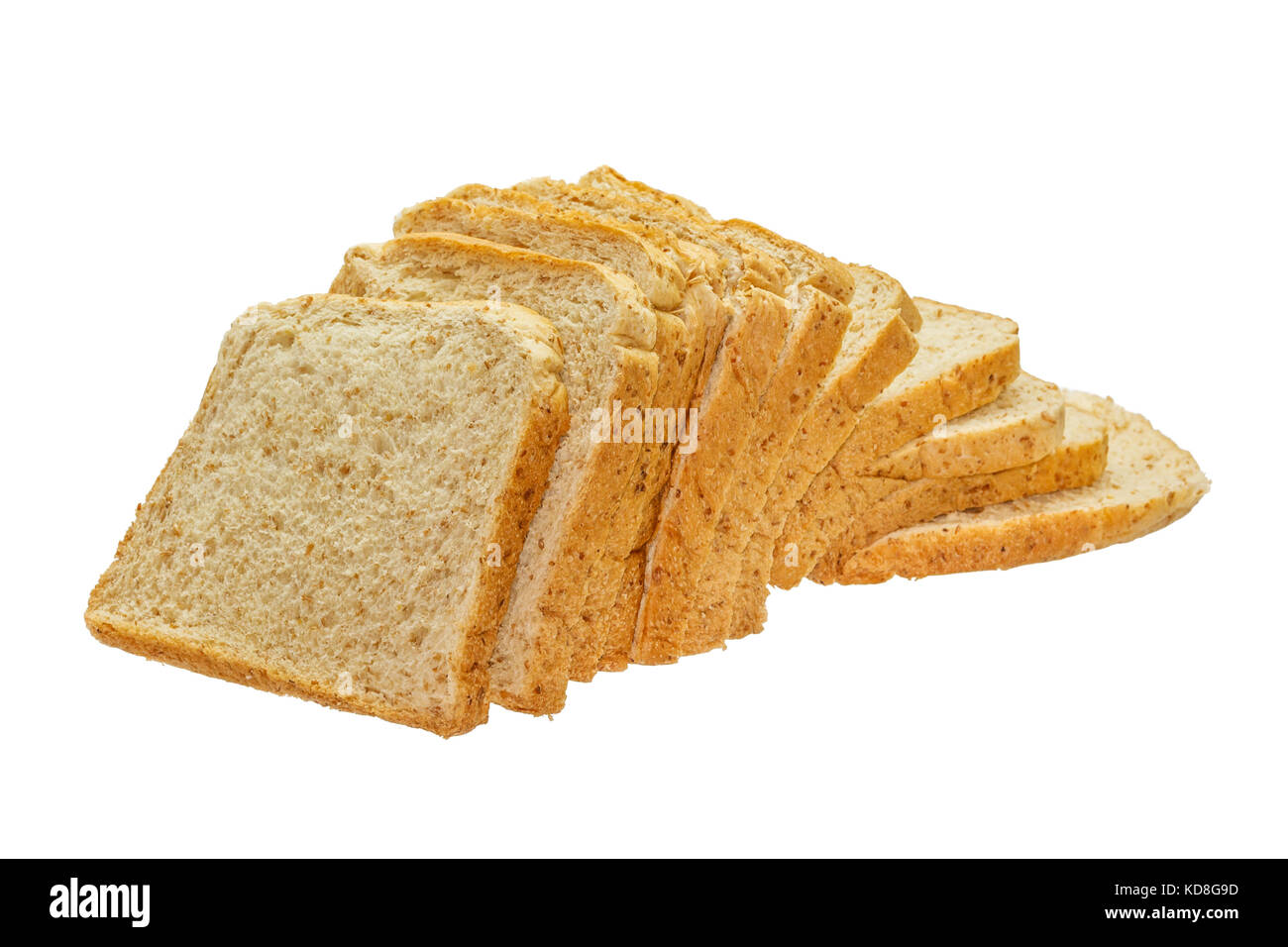 sliced bread isolated on white background Stock Photo - Alamy
