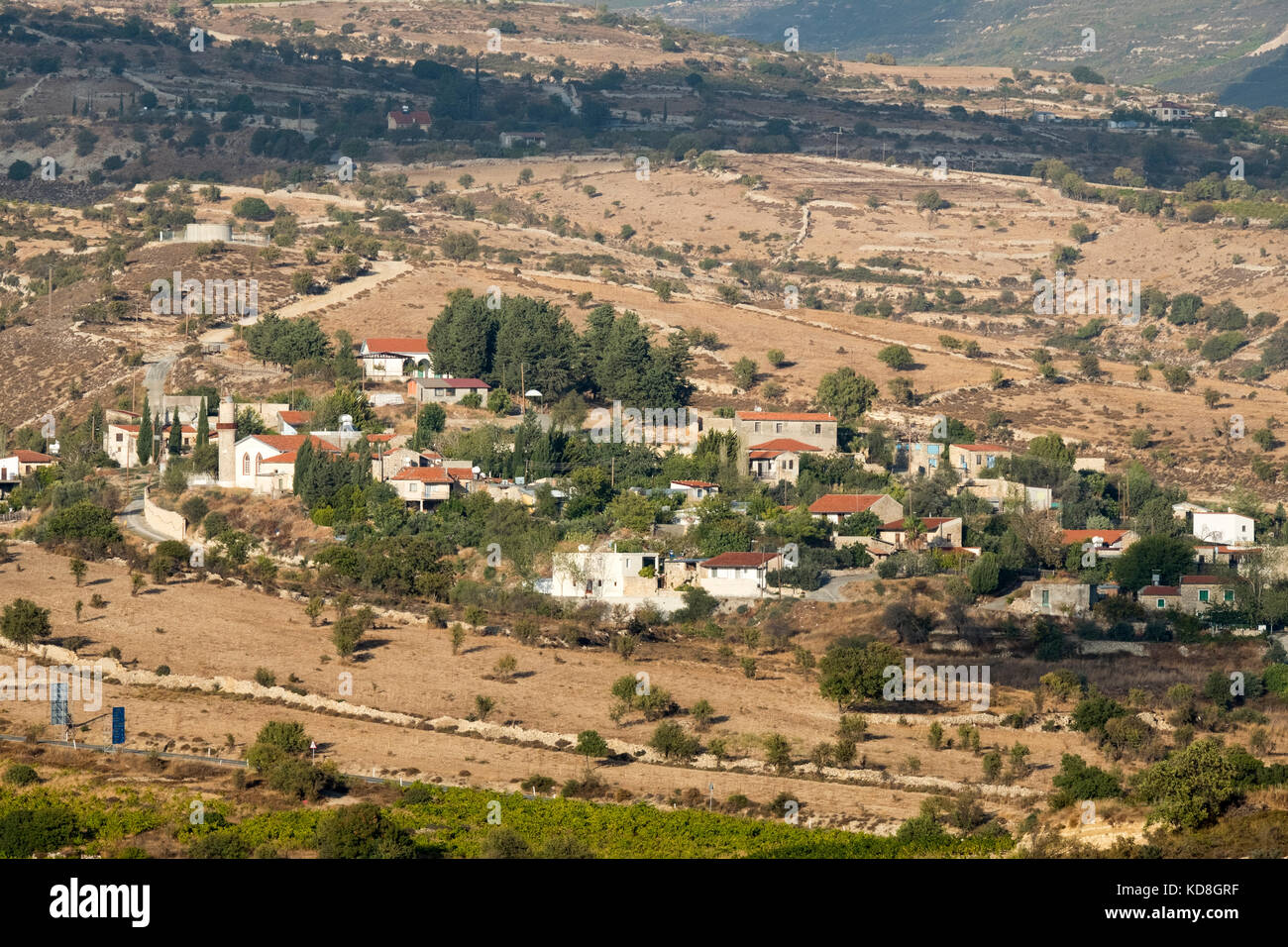 Malia Village in Limassol district of Cyprus. Stock Photo