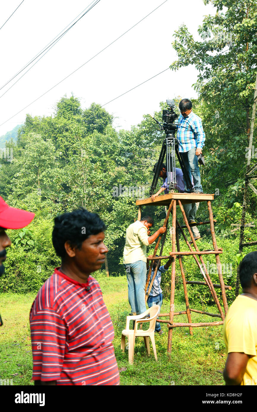 Film Crew On Location Movie Shooting Stock Photo Alamy