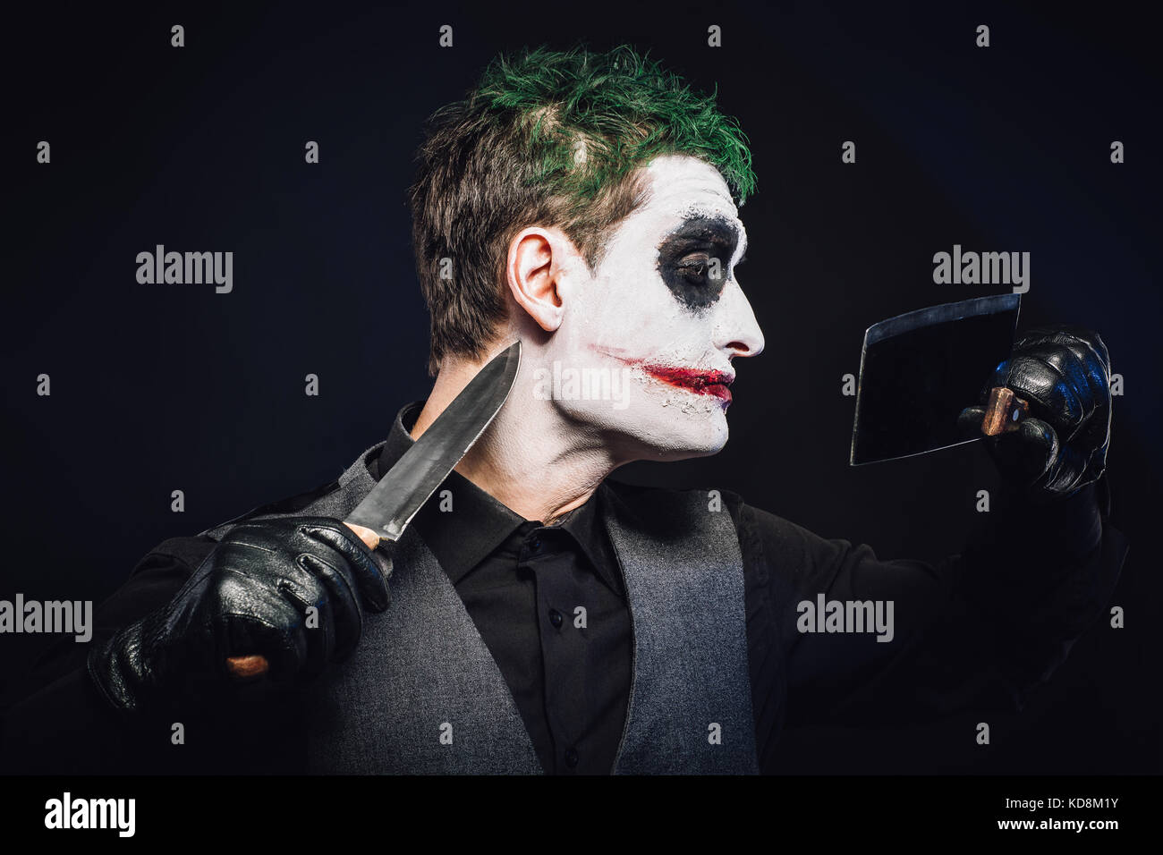 crazy joker face. Halloween Stock Photo Alamy