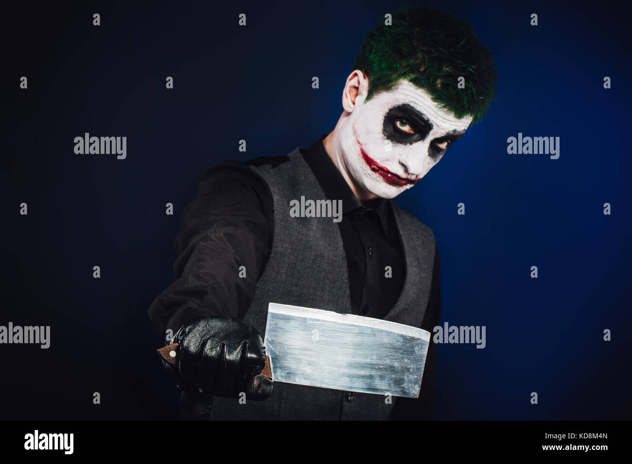 crazy joker face. Halloween Stock Photo Alamy