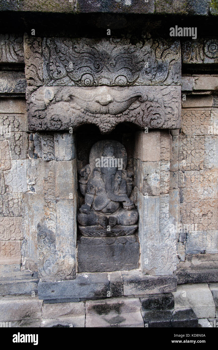 A statue of Ganesha in eastern niche of Sambisari temple, Indonesia Stock Photo