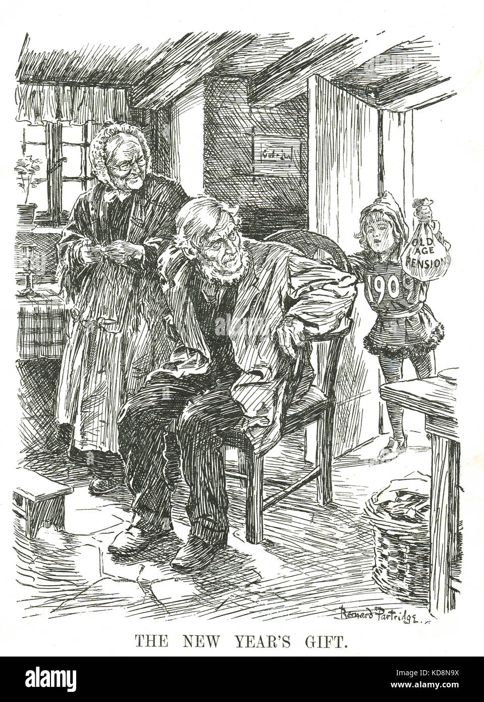 Introduction of Old Age Pensions in 1909 Stock Photo - Alamy