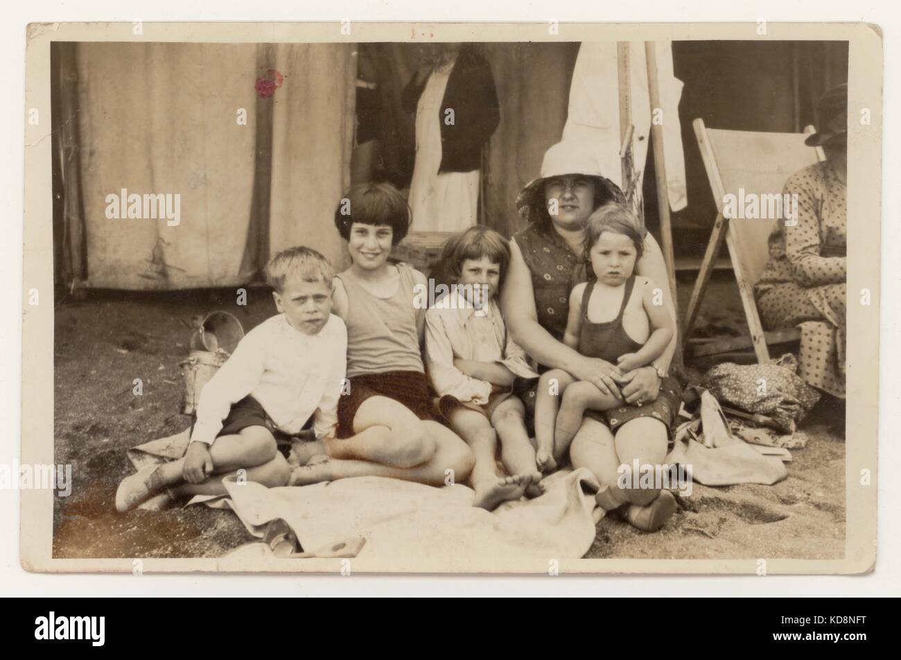 1920s Family Beach High Resolution Stock Photography and Images - Alamy