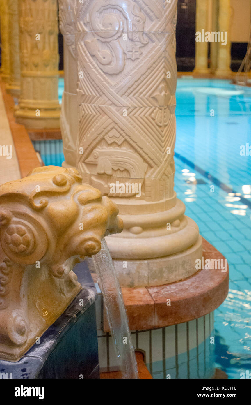 Ungarn, Budapest, Buda, Gellert-Bad, Schwimmhalle Stock Photo