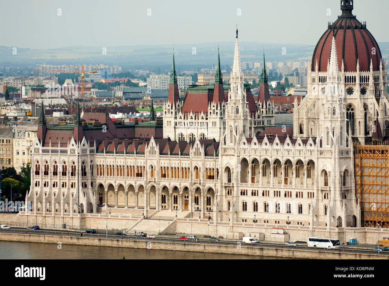 Ungarn, Budapest, Pest, Blick vom Burgberg auf das Parlament Stock Photo