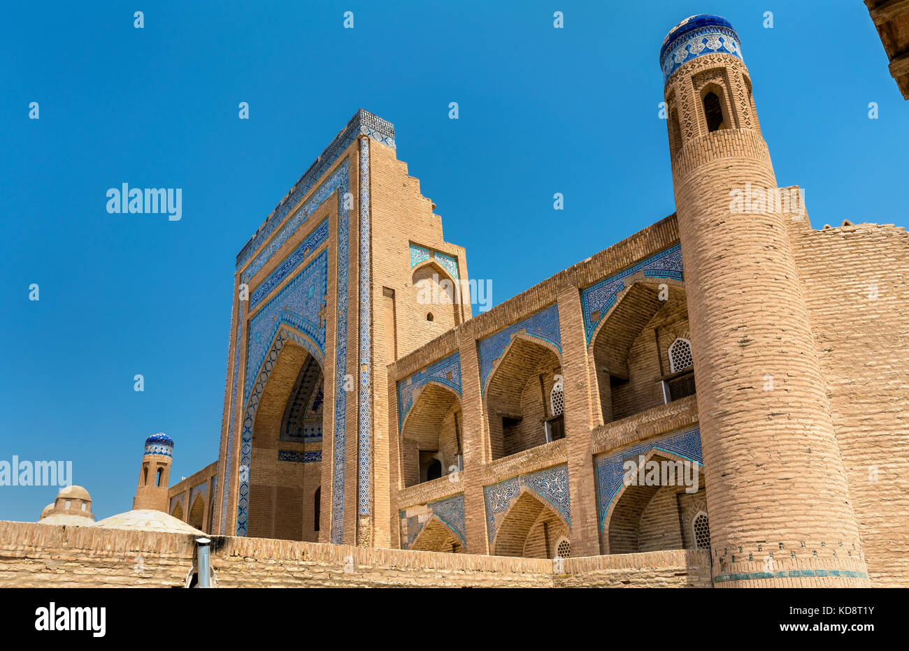 Allakuli Khan Madrasah at Itchan Kala, the old town of Khiva, Uzbekistan Stock Photo