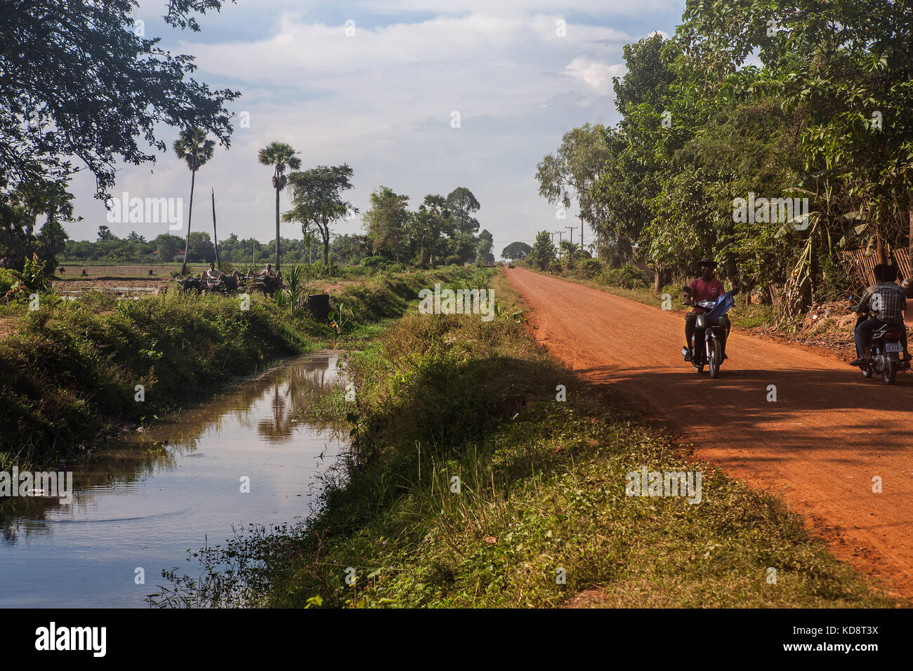 Rural life: Ta Chet village, Somroang Yea Commune, Puok District, Siem Reap Province, Cambodia Stock Photo