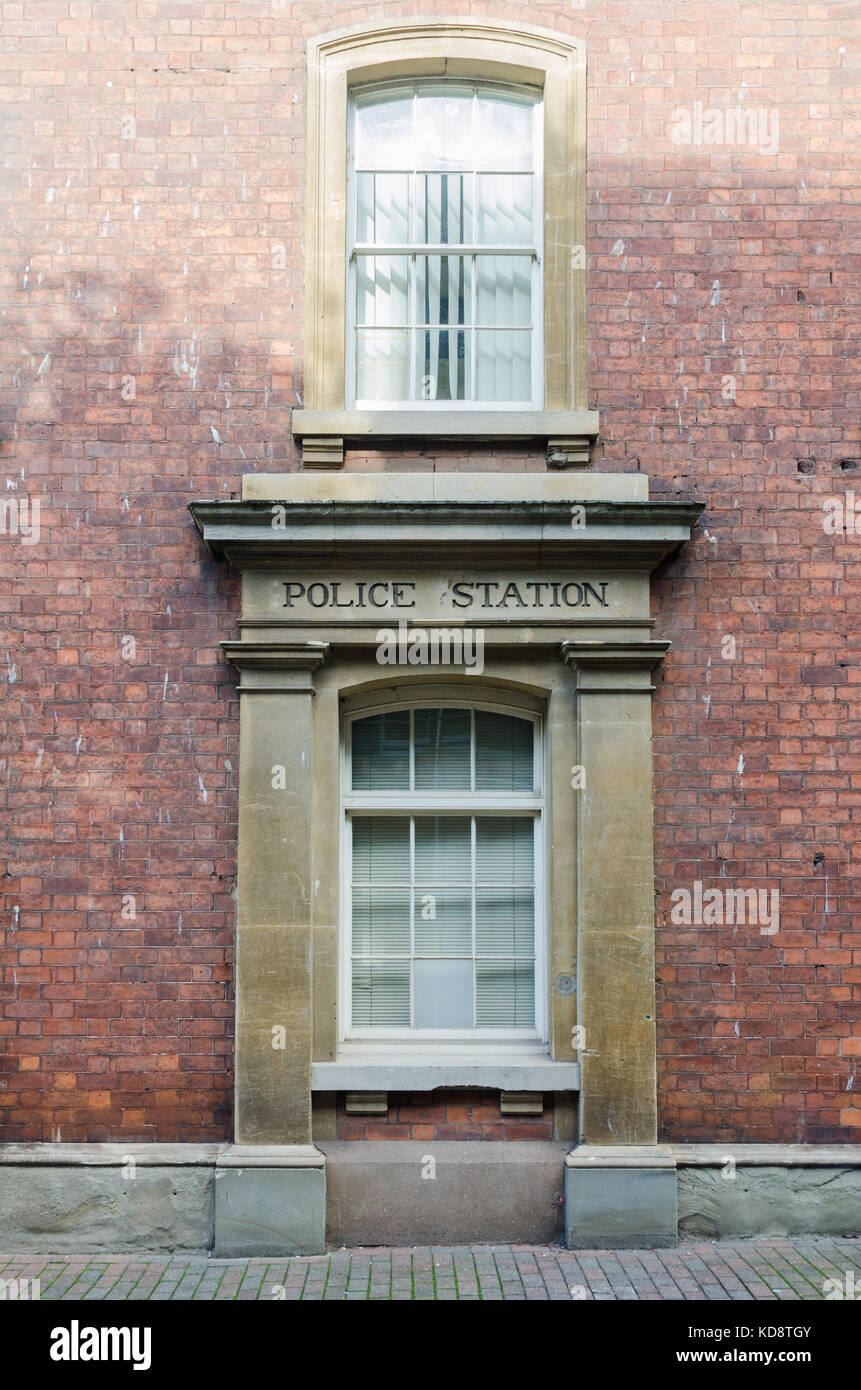 Old police station building in Copenhagen Street, Worcester, UK Stock Photo