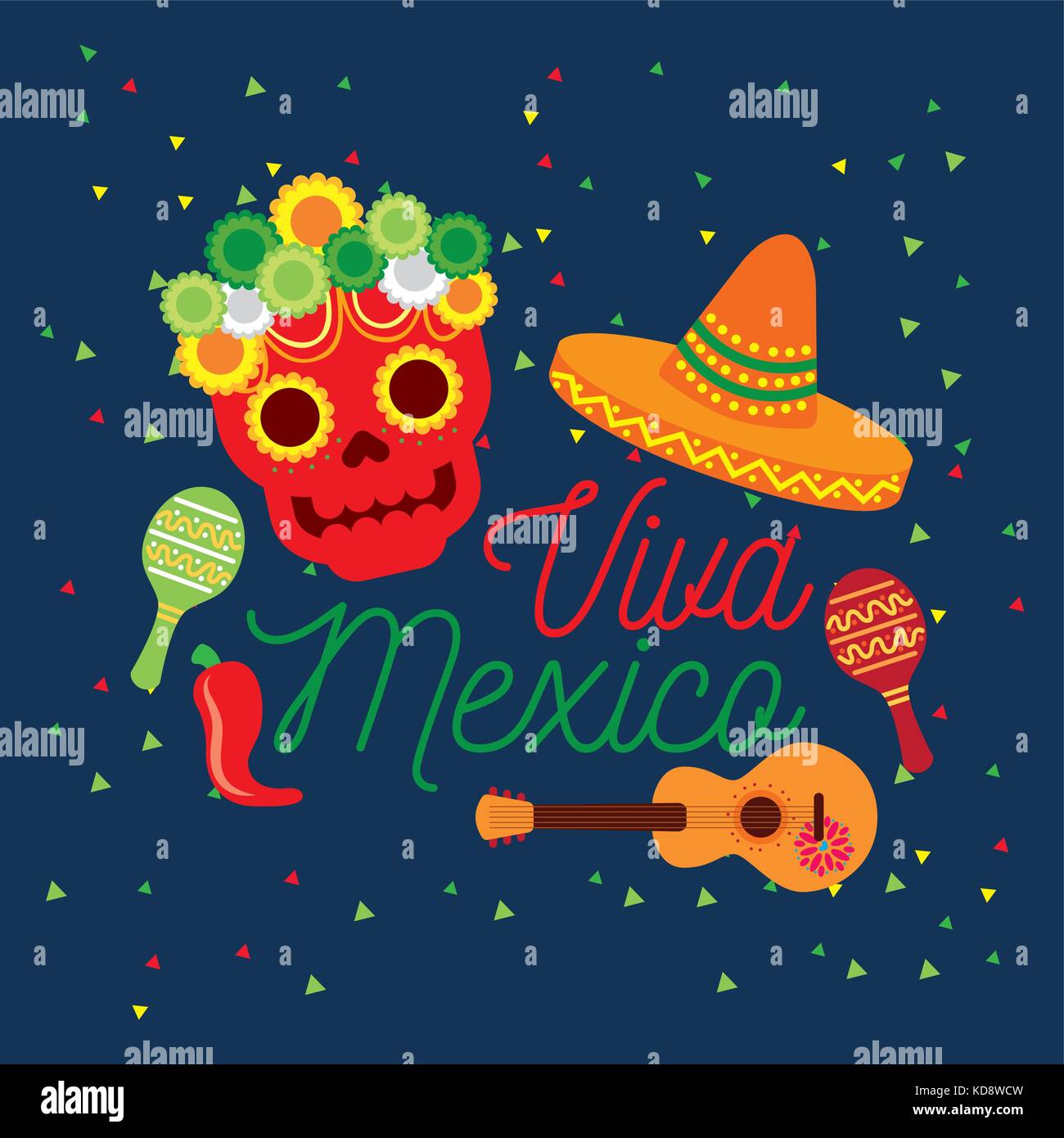 day of the dead skull with floral ornament Stock Vector Image & Art - Alamy
