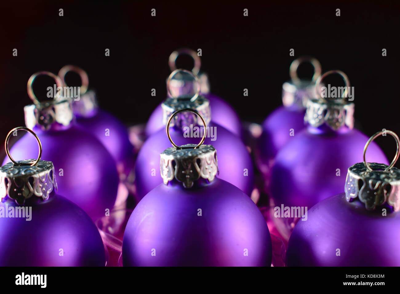 Christmas Bulbs; Purple Christmas Ornaments; Christmas Tree Decoration
