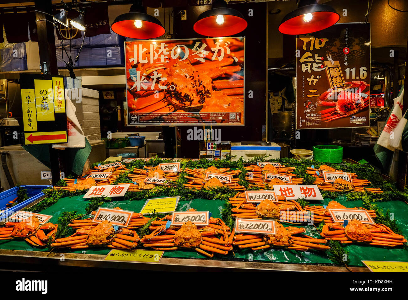 Kyoto, Japan Nov 19, 2016. Giant crab at fish market in Kyoto, Japan