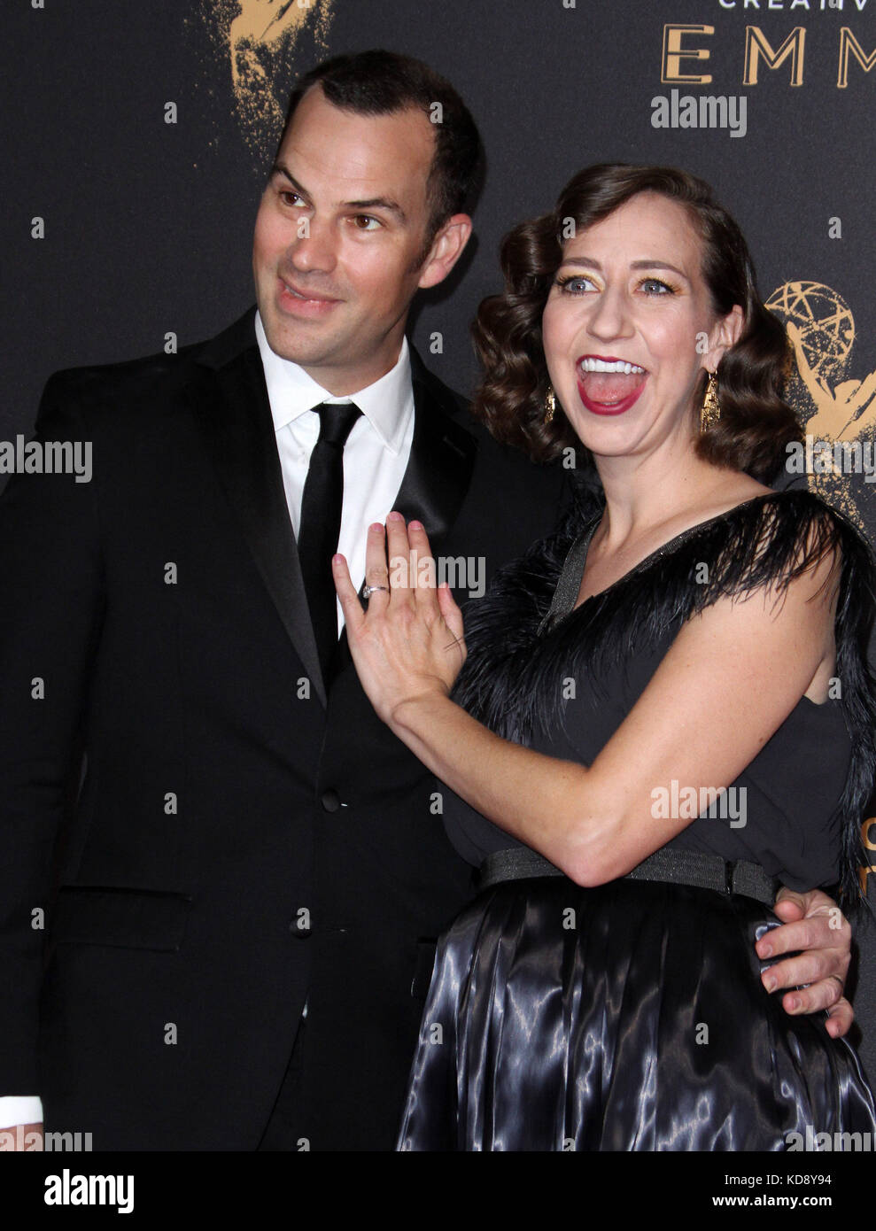Creative Arts Emmy Awards 2017 - Day 1 held at the Microsoft Theatre L.A.  LIVE - Arrivals Featuring: Kristen Schaal, husband Rich Blomquist Where:  Los Angeles, California, United States When: 09 Sep, image size:989x1390