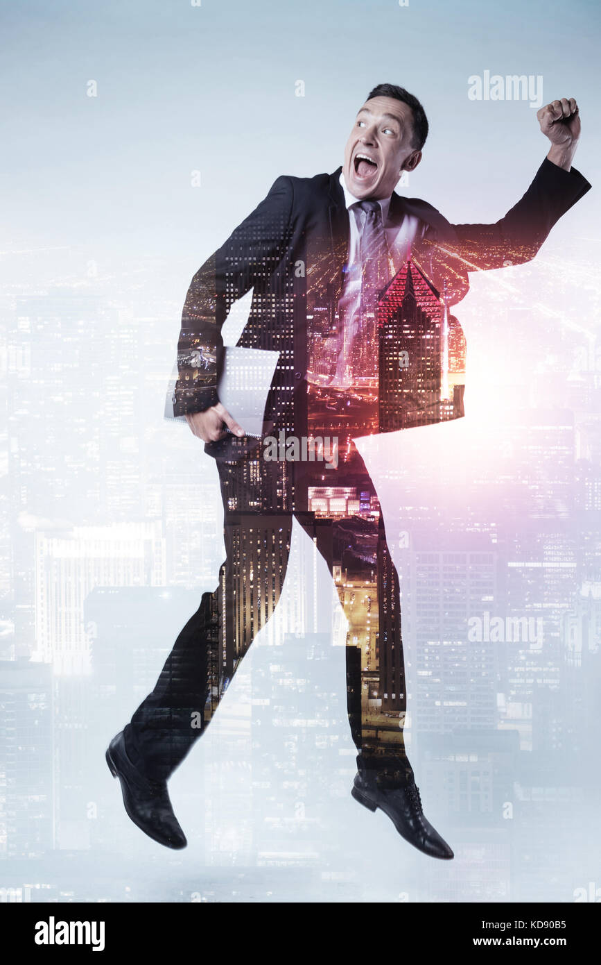 Raised fist businessman hi-res stock photography and images - Alamy