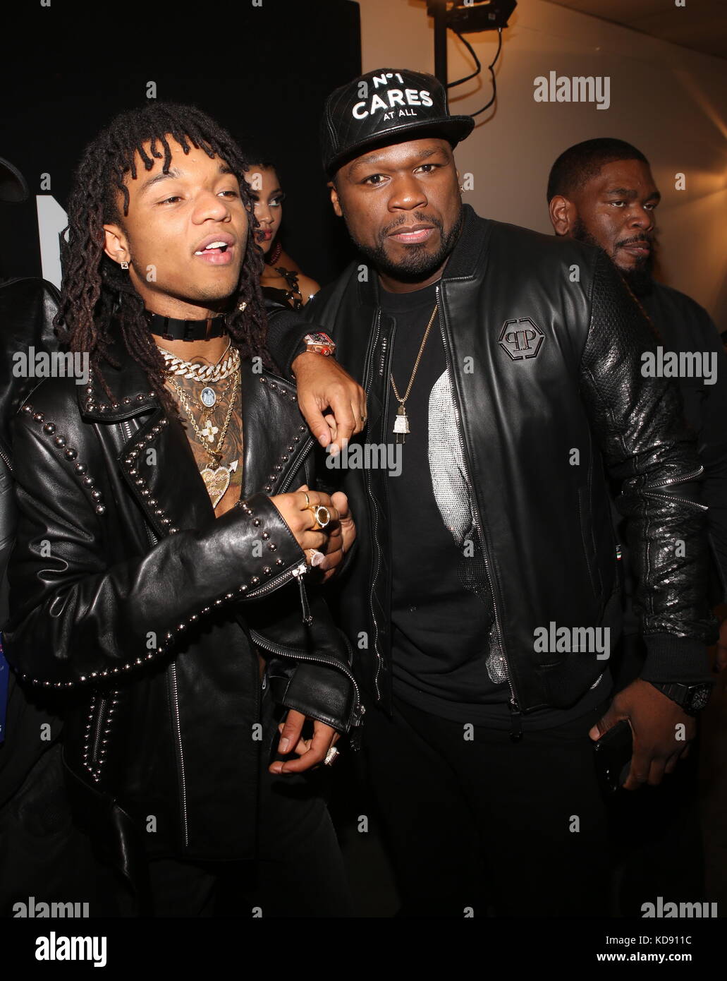 New York Fashion Week S/S 2018 - Philipp Plein - Backstage Featuring: Swae  Lee, 50 Cent Where: New York, New York, United States When: 09 Sep 2017  Credit: Derrick Salters/WENN.com Stock Photo - Alamy