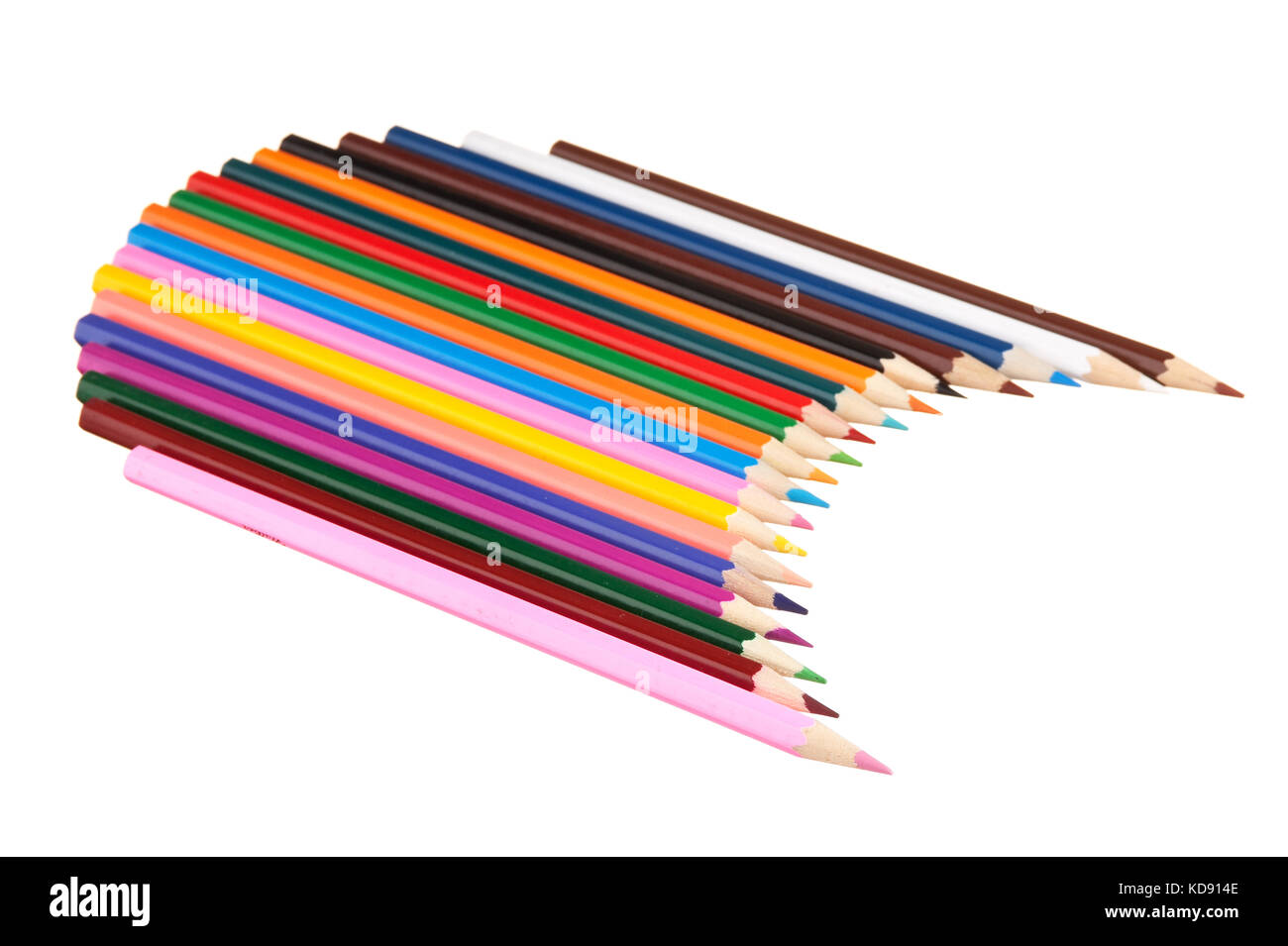 color pencils isolated on a white background Stock Photo - Alamy