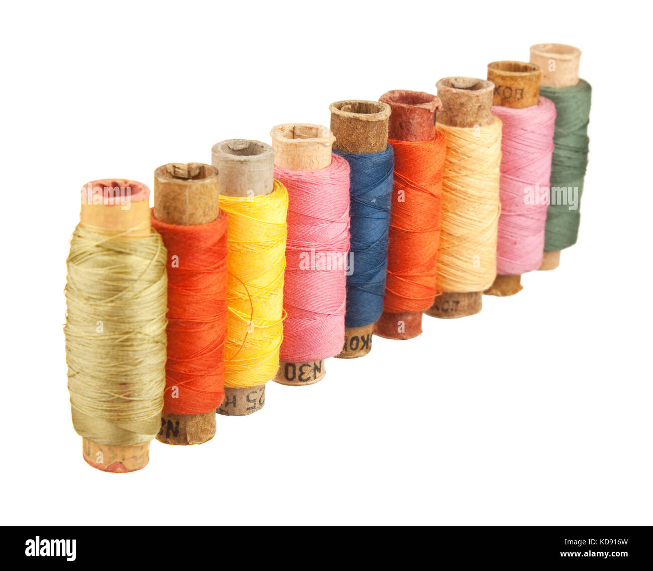 spool of thread isolated on a white background Stock Photo - Alamy