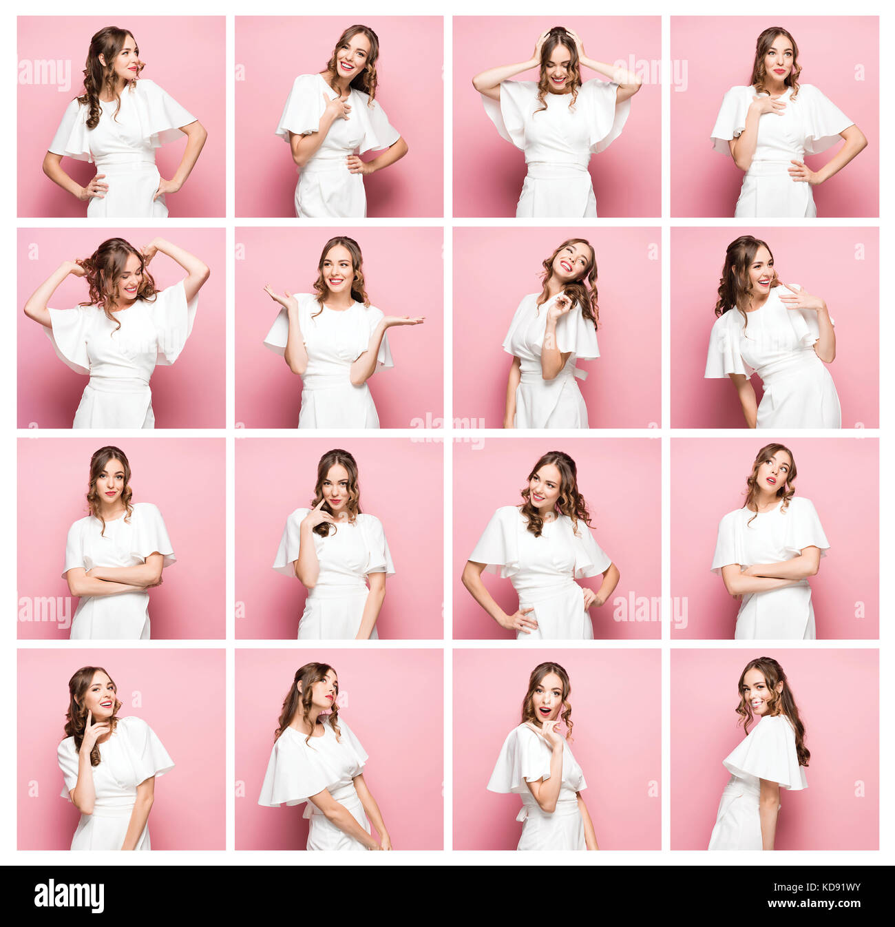 Woman collage emotions happy sad hi-res stock photography and images ...