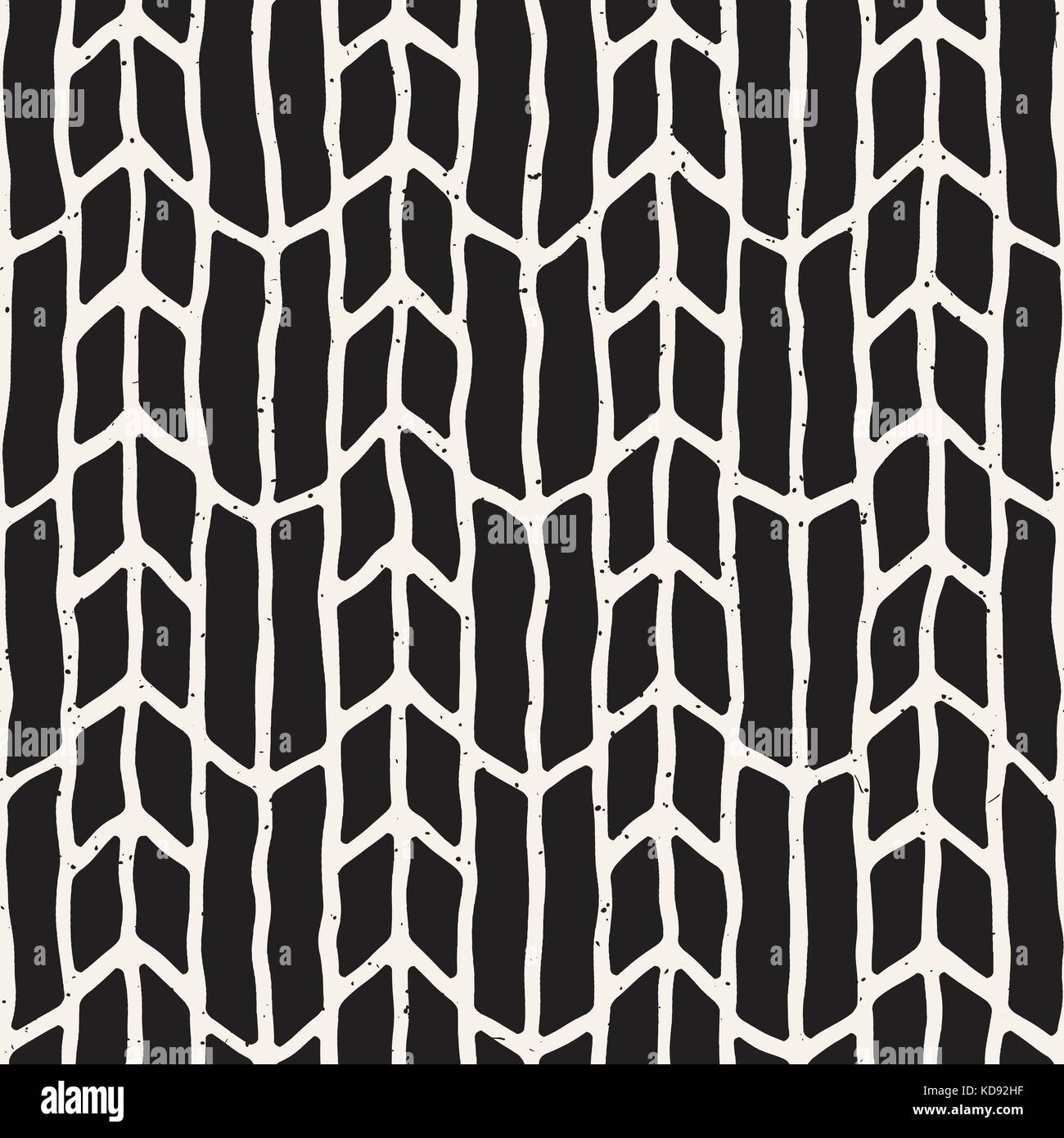 Seamless pattern with hand drawn brush strokes. Ink doodle illustration ...