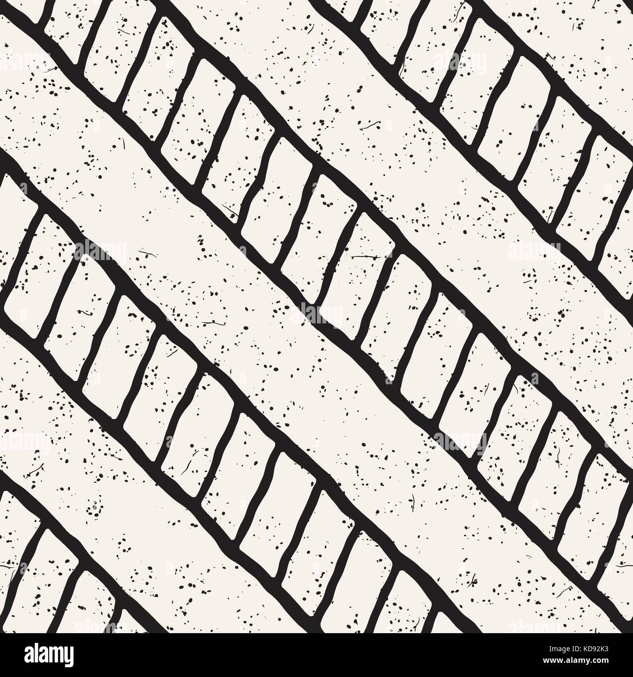 Seamless pattern with hand drawn brush strokes. Ink doodle illustration ...