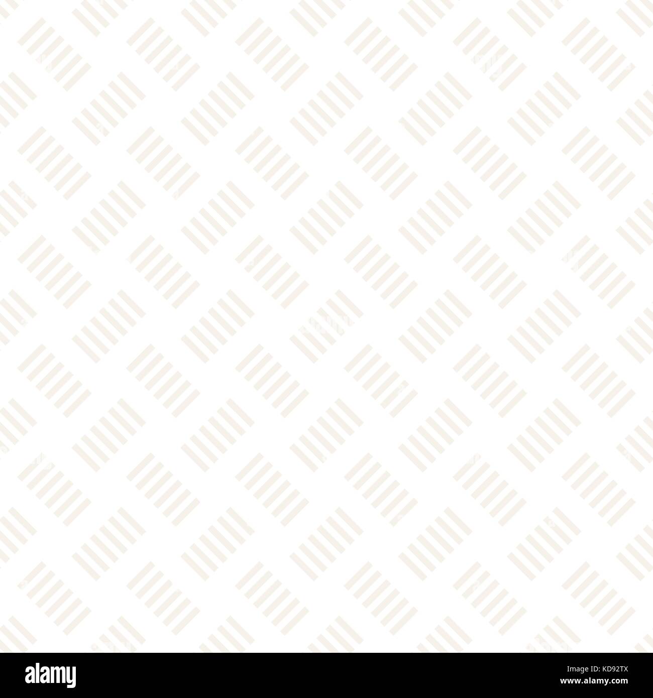 Crosshatch vector seamless geometric pattern. Crossed graphic rectangles background. Checkered motif. Seamless subtle texture of crosshatched lines. Trellis simple fabric print. Stock Vector