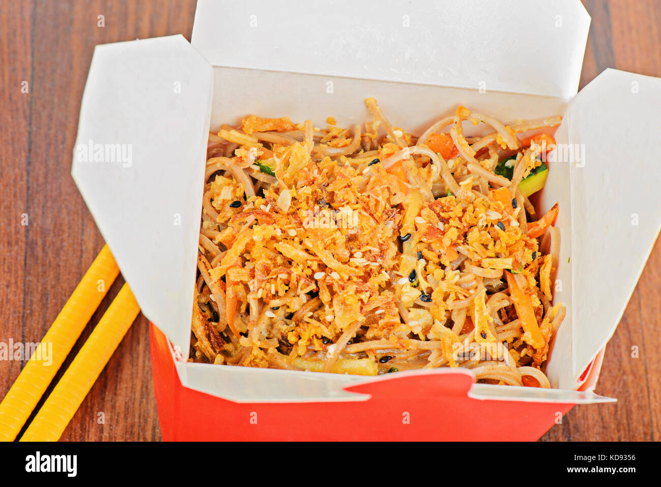 Chinese take away red food box Stock Photo Alamy
