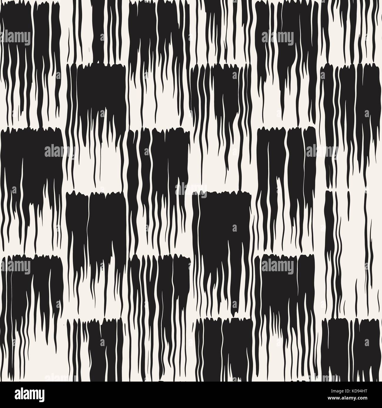 Vector seamless pattern with brush stripes and strokes. Black and white ...