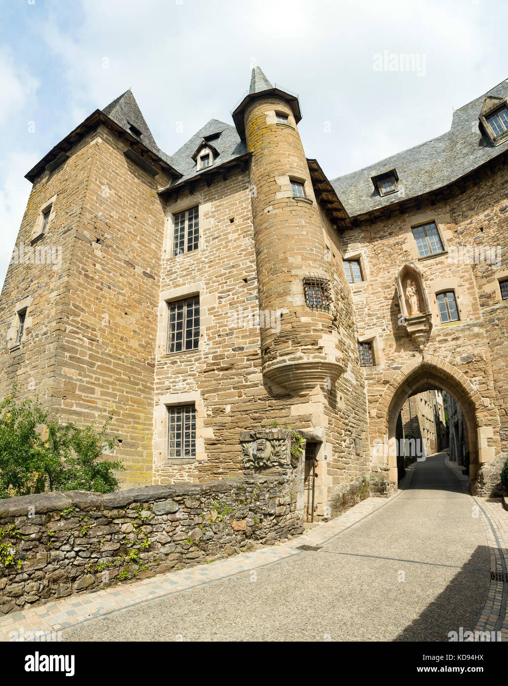 UZERCHE, LIMOUSIN, FRANCE JULY 13, 2017 The medieval Chateau (hotel