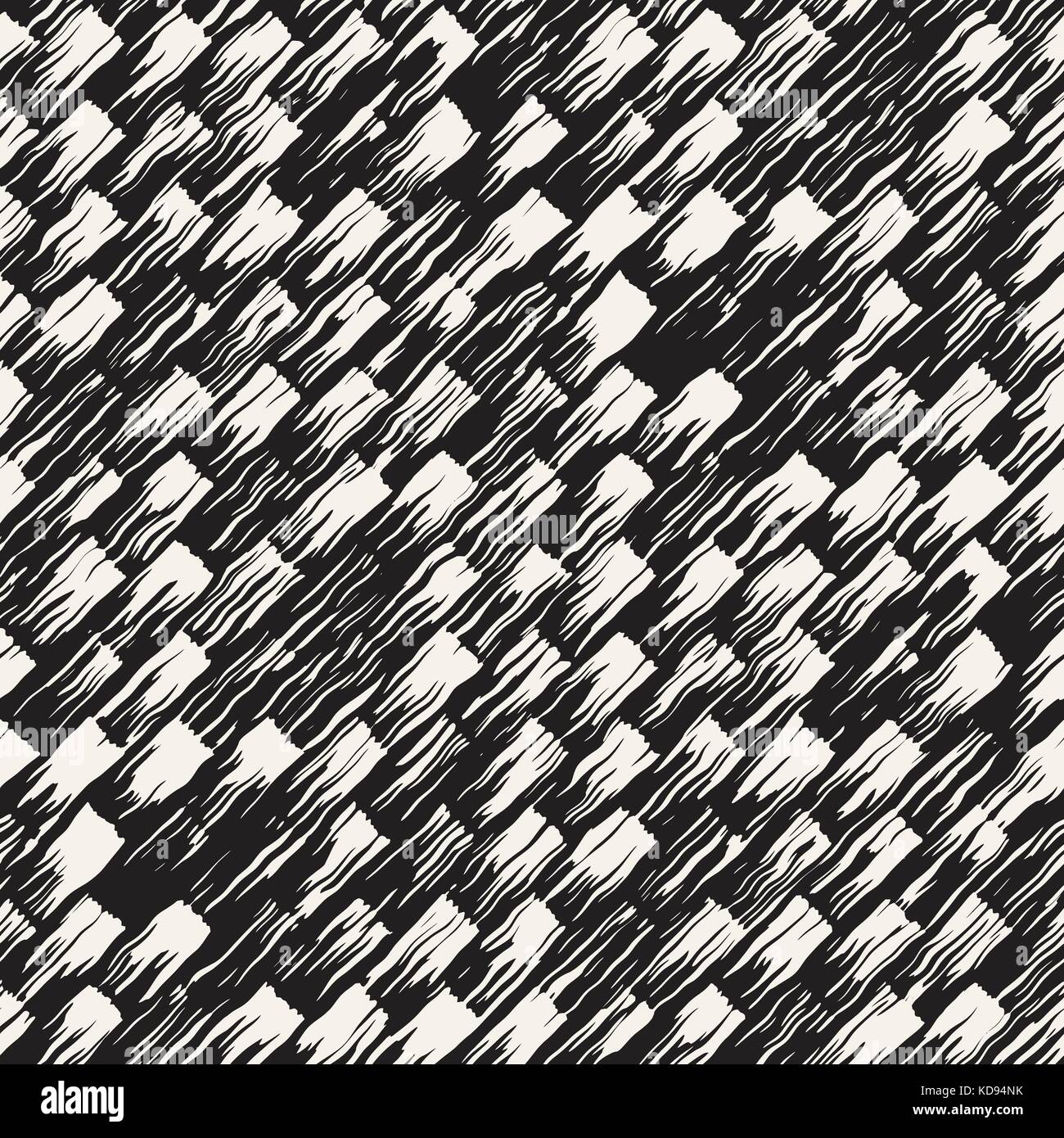 Vector seamless pattern with brush stripes and strokes. Black and white ...