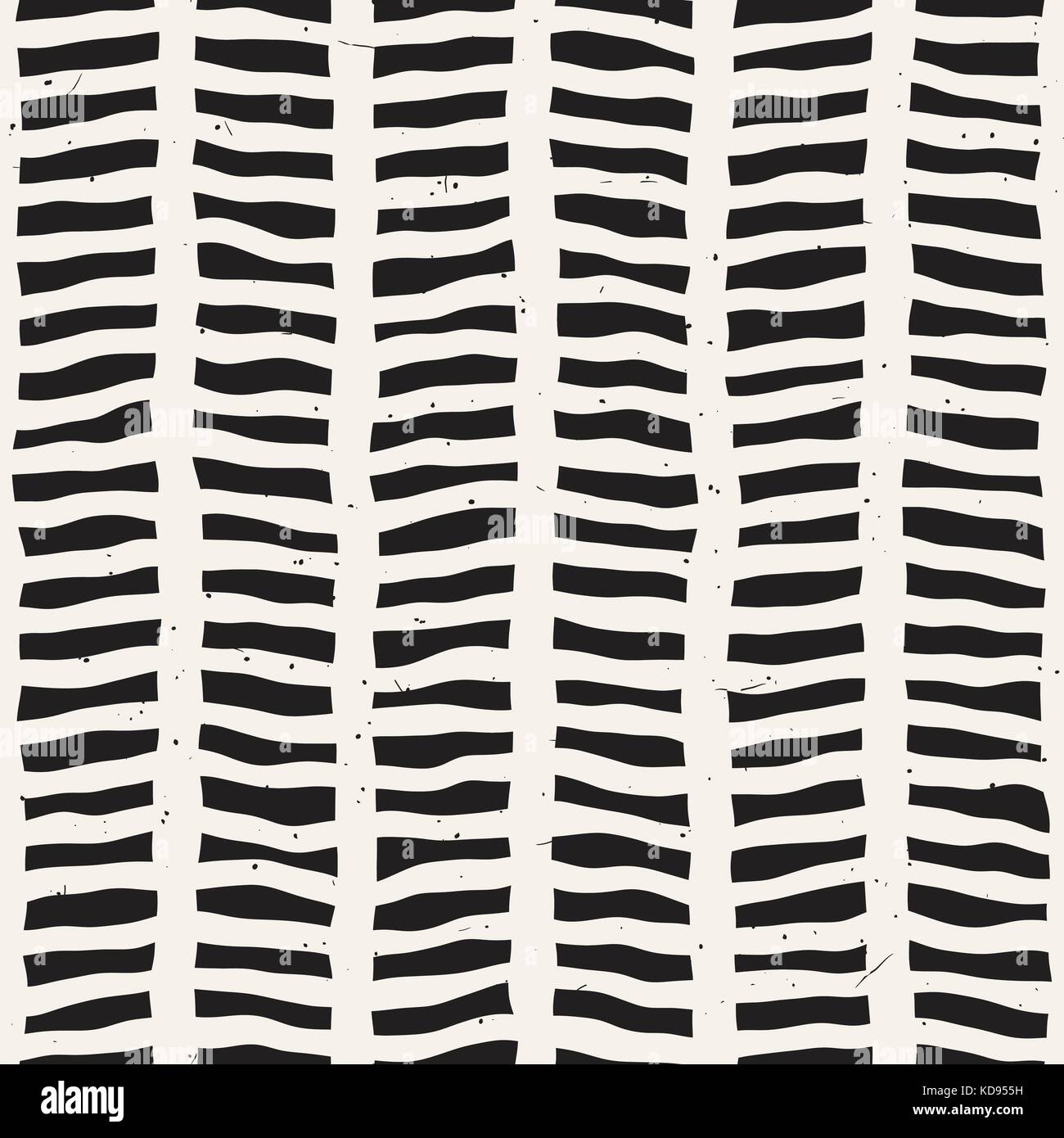 Seamless pattern with hand drawn brush strokes. Ink doodle illustration ...