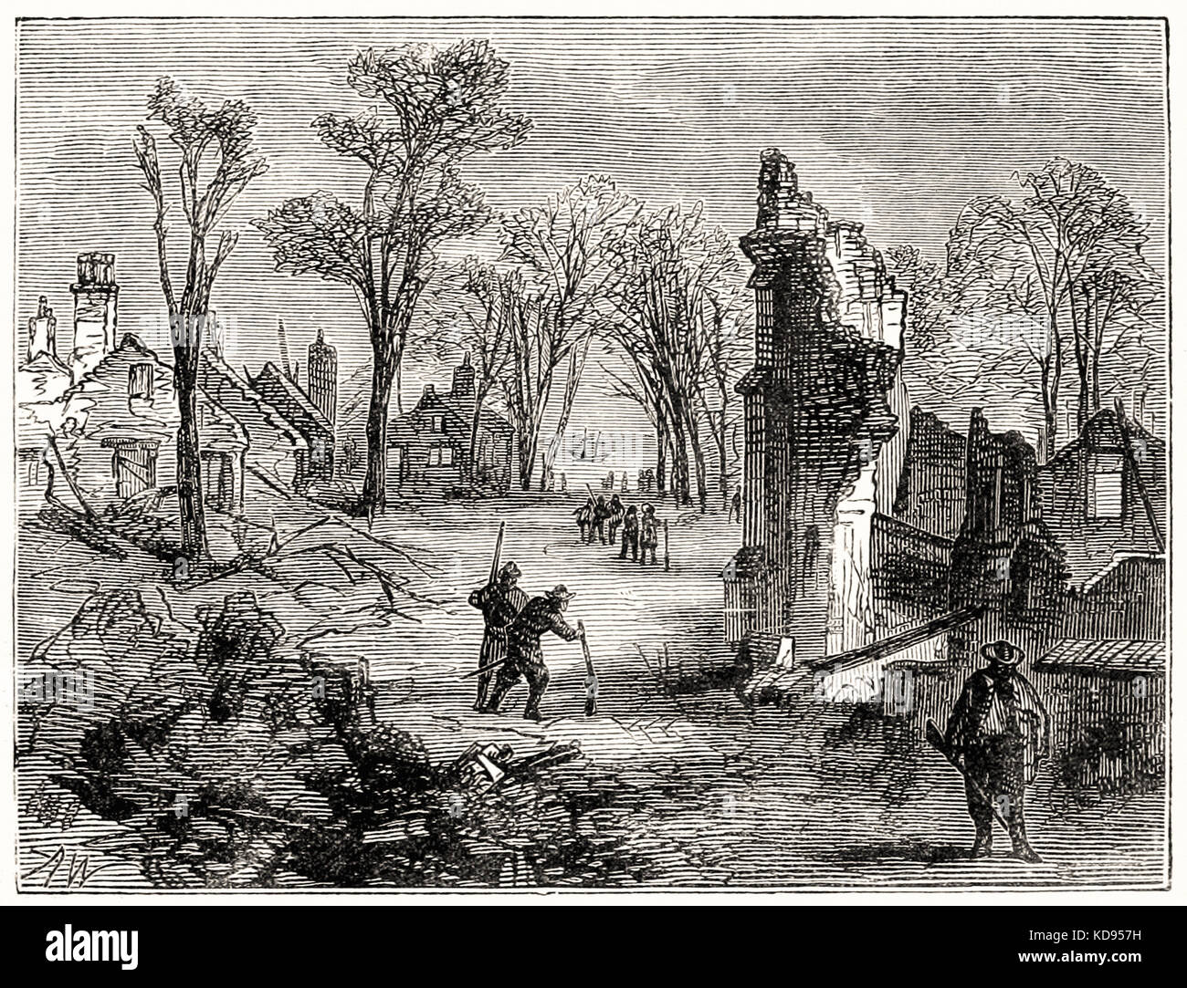 Illustration of Ruins of Jamestown 1676 Stock Photo - Alamy