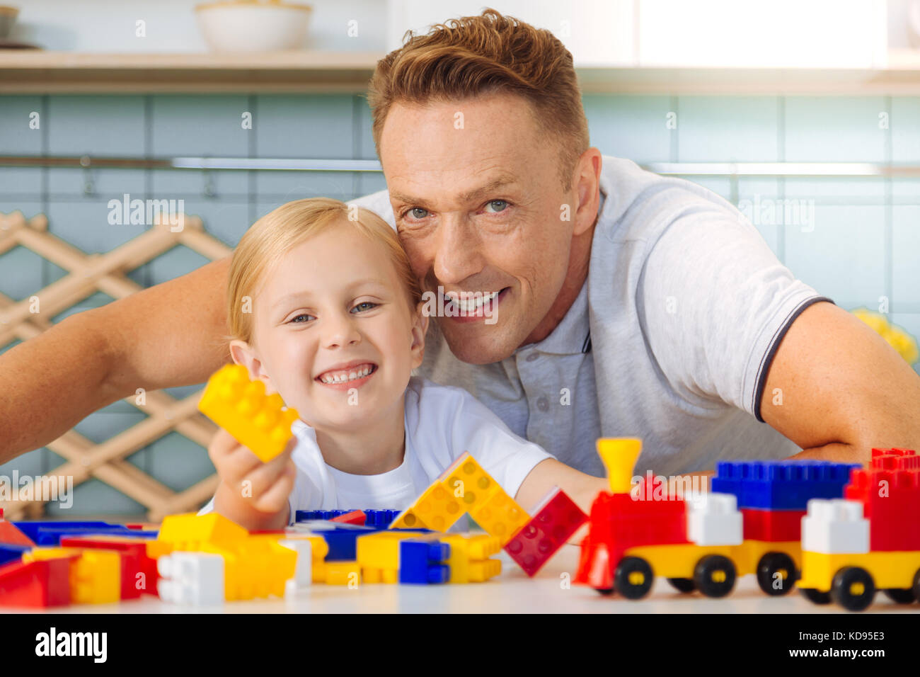 Nice happy family being together Stock Photo - Alamy