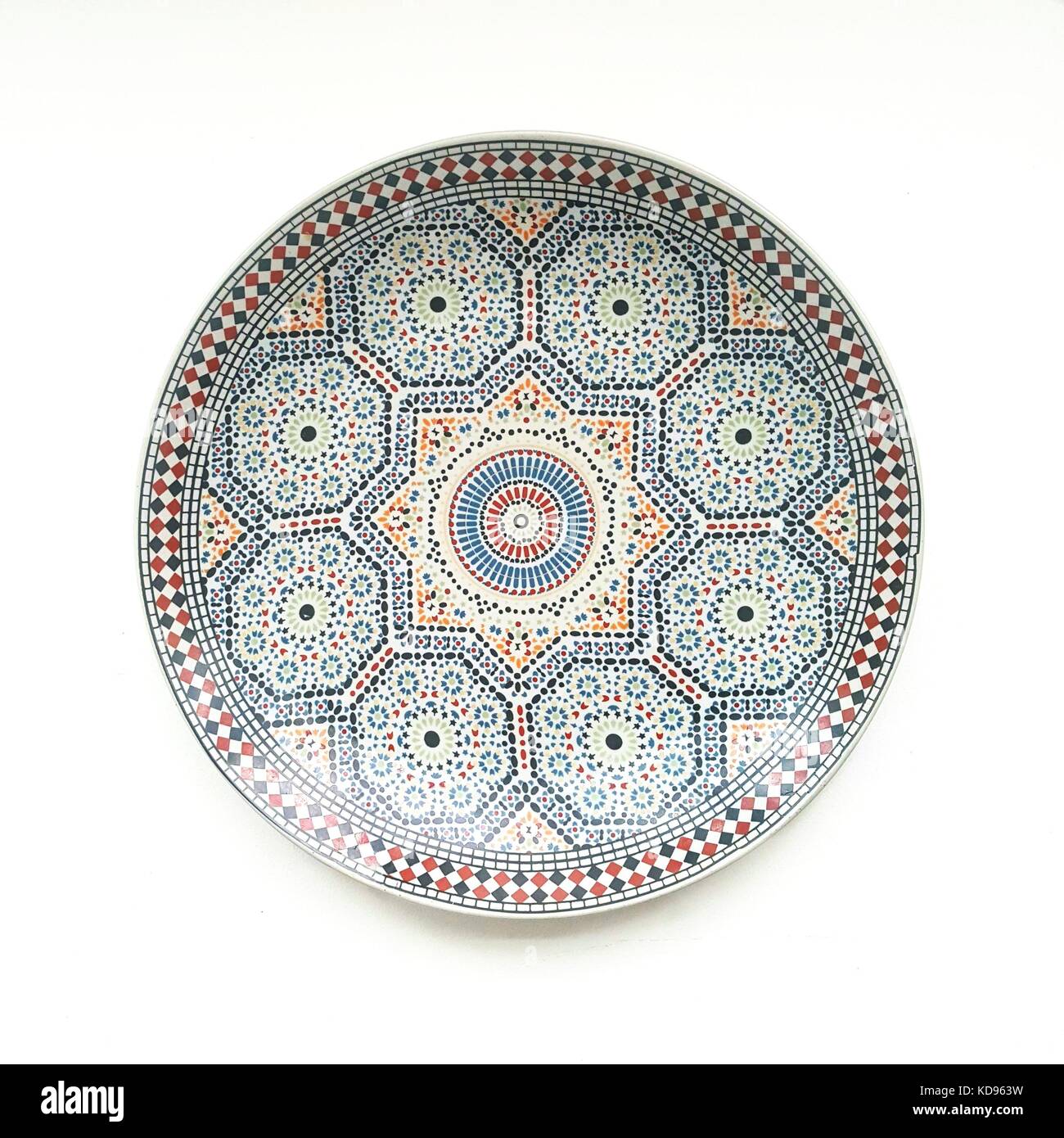 Moroccan traditional plate. colorful dishes. photo isolated on white