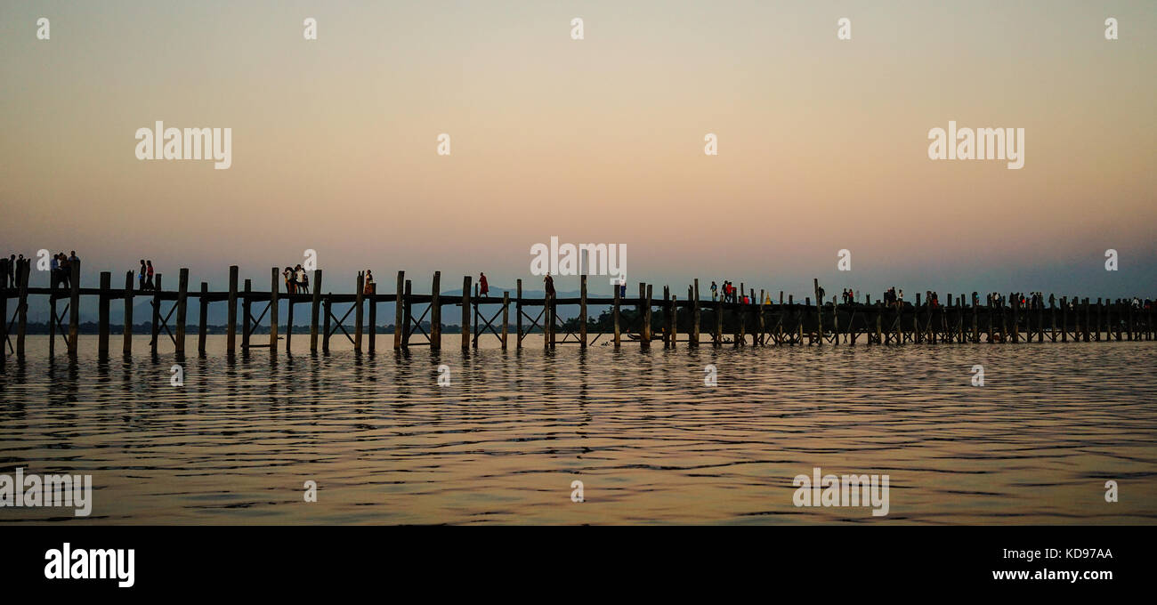 Bain Bridge Amarapura Myanmar Burma High Resolution Stock Photography ...