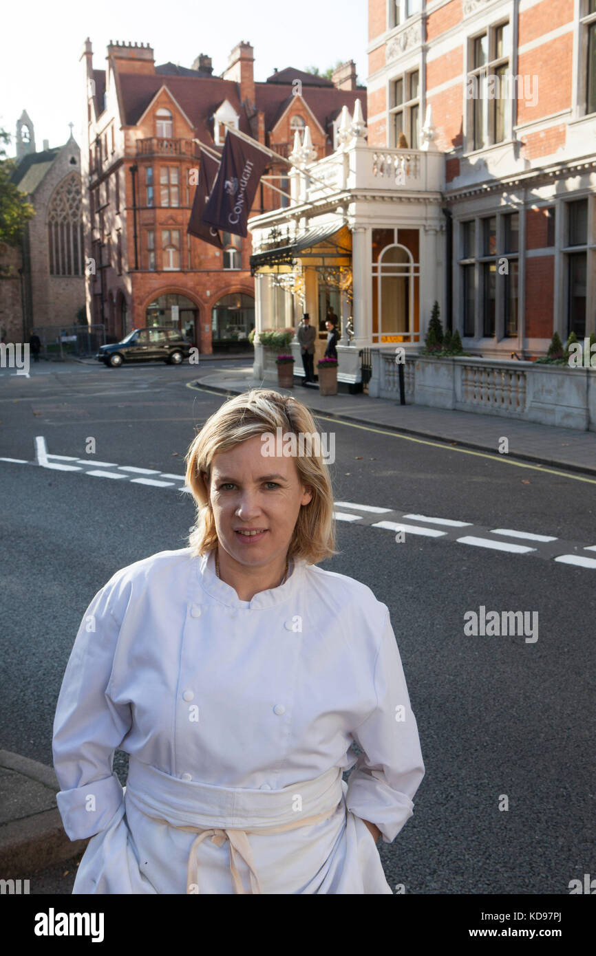 Chef Helen Darroze In London behind the Connaught in Mayfait Stock Photo -  Alamy