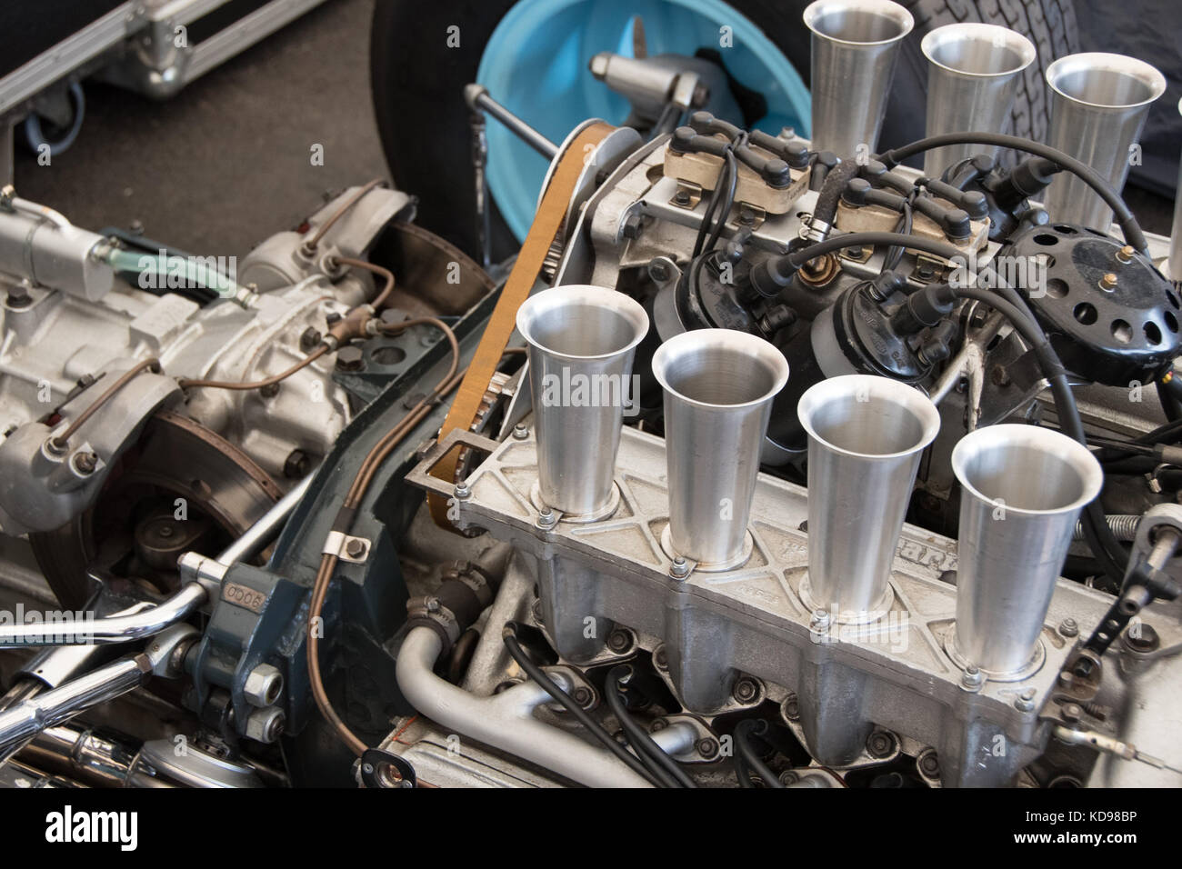 Sharknose Ferrari Engine at Goodwood Stock Photo