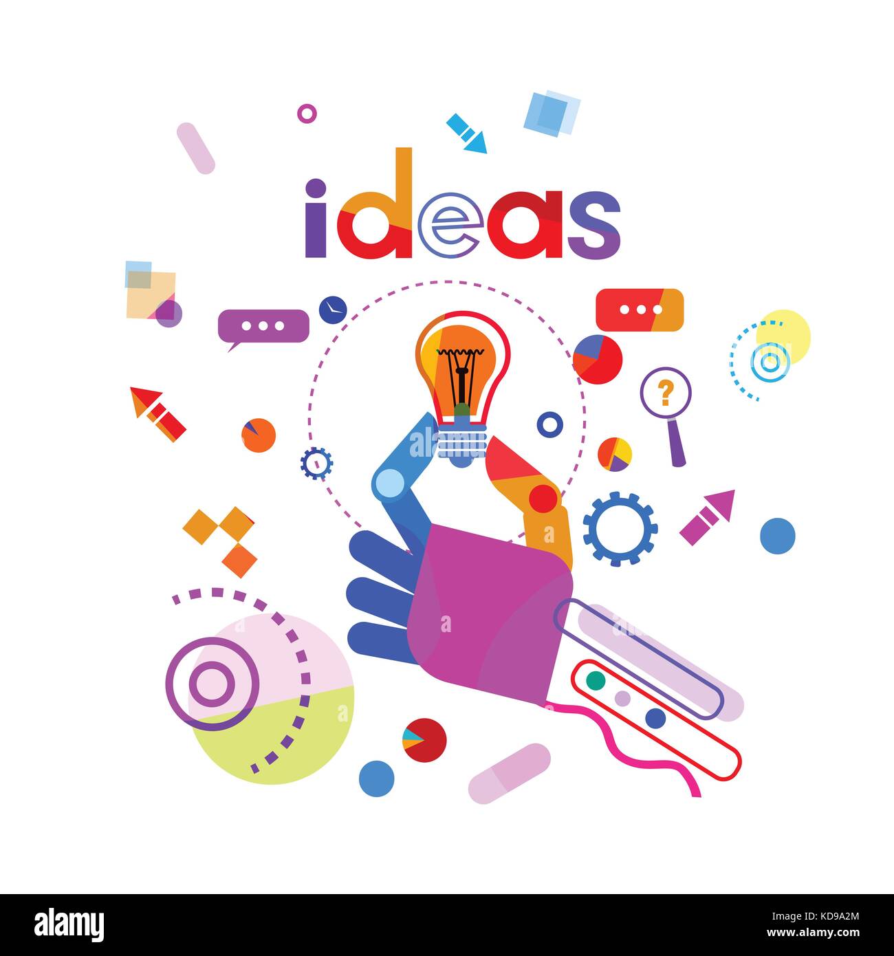 Hand Holding Light Bulb Business Idea Startup Development Concept Banner  Stock Vector Image & Art - Alamy
