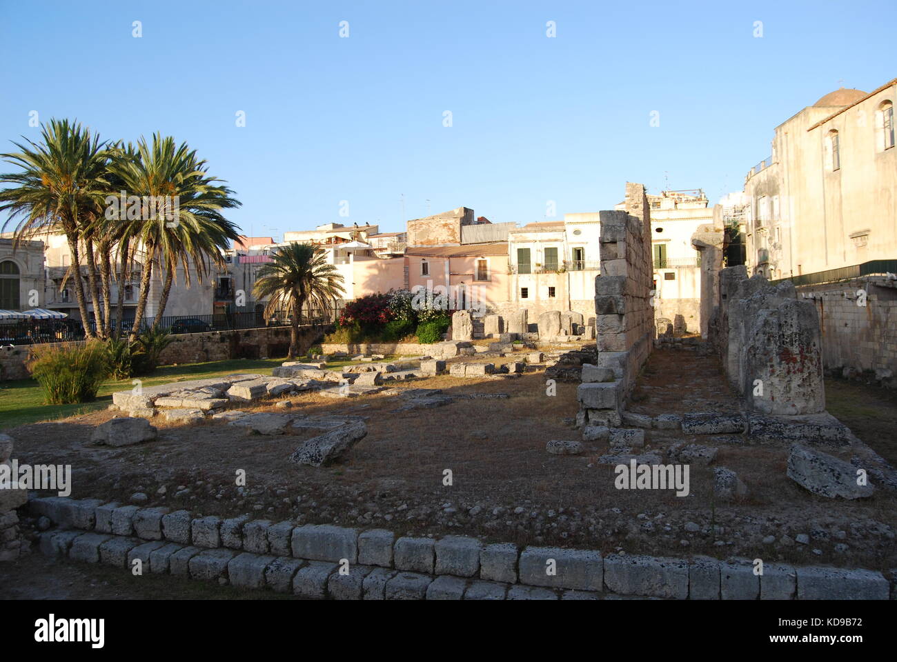 Ancient Greek archaeological sites in Syracuse, Sicily, Italy. Summer